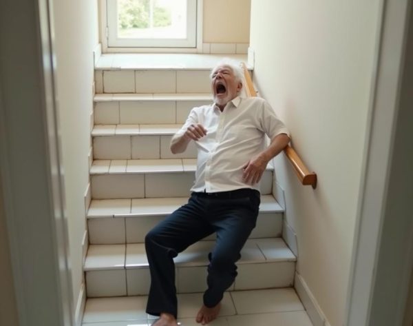 old man falling